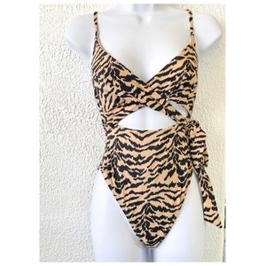 Boutique Front Tie One Piece Swimsuit| Bikini